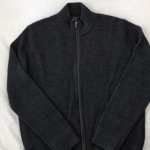 Vince Zip Up Wool Sweater